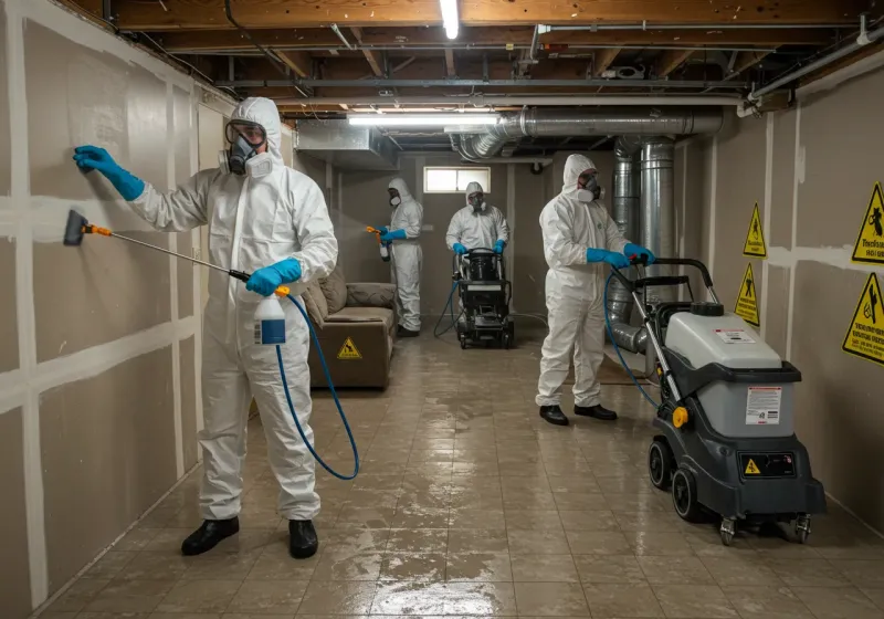 Basement Moisture Removal and Structural Drying process in Ko Olina, HI